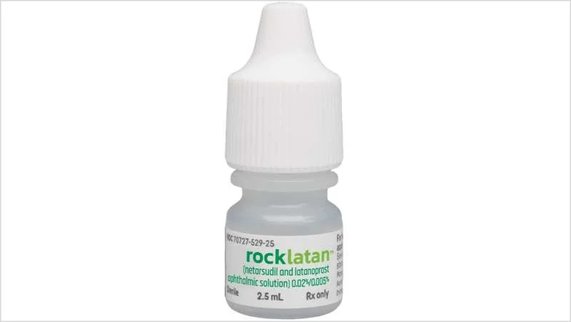 Rocklatan netarsudil and latanoprost combination eye drop bottle for glaucoma pressure lowering